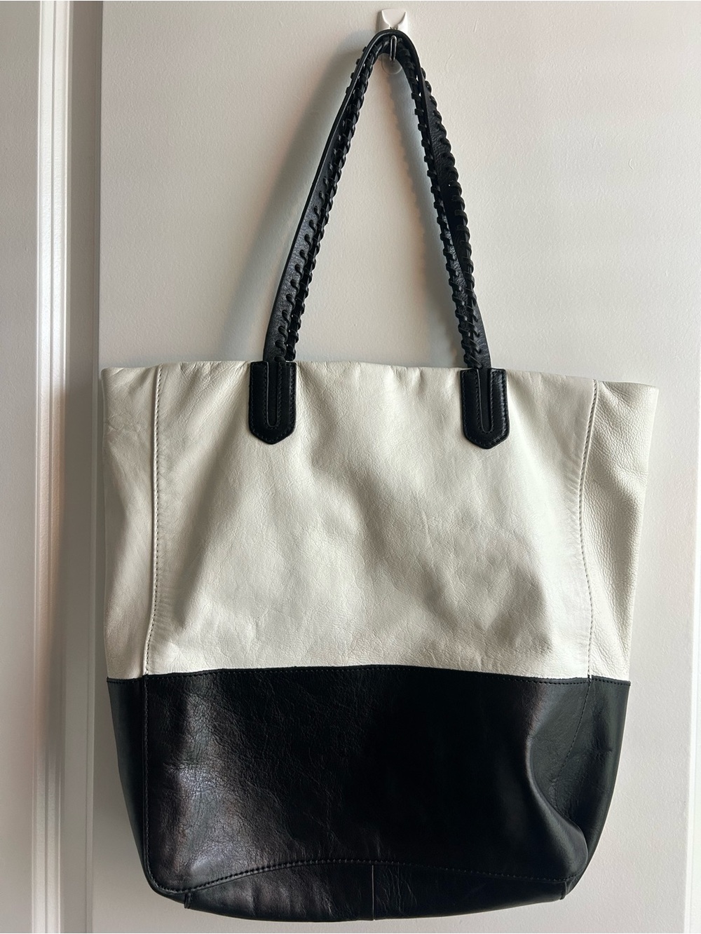 Cynthia Rowley Black/ White Leather Tote
